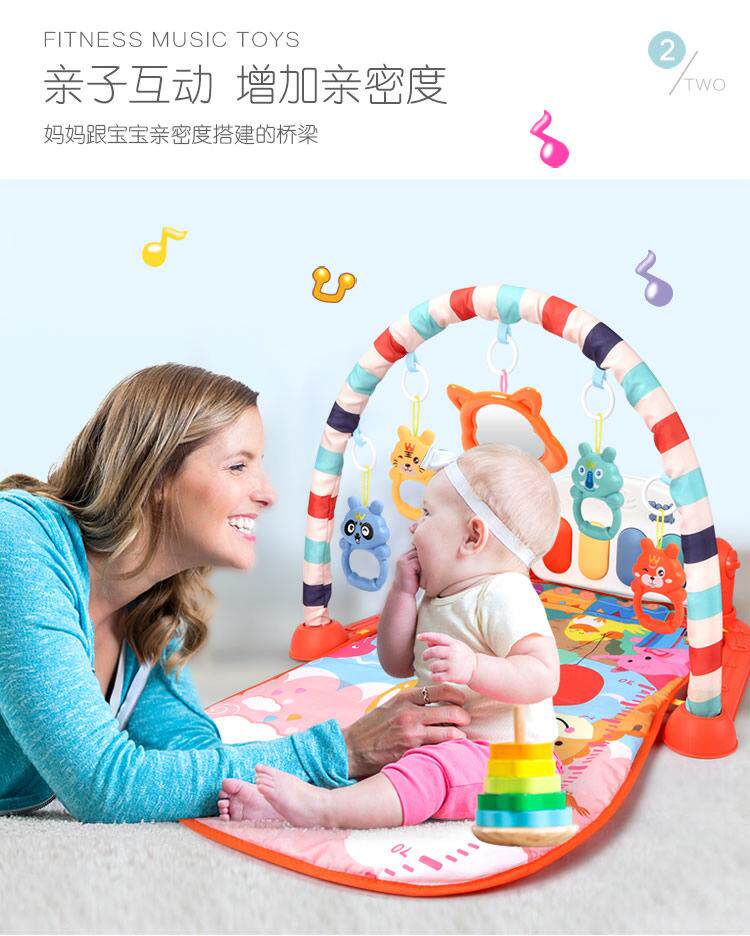 Гимнастический тренажер для детей 【Увеличить пульт дистанционного управления зарядки】новорожденных детские игрушки свет и звук раннего образования детские ноги фортепиано бесплатно фитнес кадр OTHER