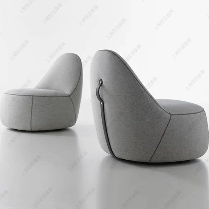 Light luxury lazy recreational chair small household Nordic living room Italian fabric chair designer negotiate chair