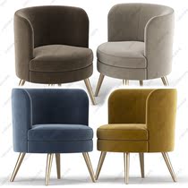 Italian light luxury single chair modern minimalist small apartment living room casual Nordic art designer fabric sofa chair