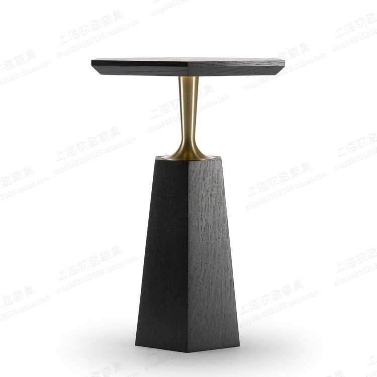 Nordic light luxury designer side table modern minimalist creative solid wood small coffee table living room sofa corner table negotiation table
