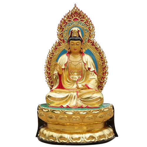 Отправить Гуаньин Ниангньанг Гуансюан Статуя, поклонение 2 -метровой большой смоле, сидящая в Лотос Гуаньин Гуаньин Гуаньин Бодхисаттву Будда Статуя