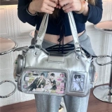 Оригинальная универсальная повседневная прозрачная сумка для закусок через плечо, двухмерная сумка для женщин от Wudong Shop [Xiao Zhili]