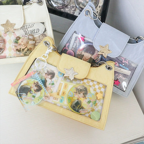 呜咚 Оригинальная универсальная сумка через плечо, прозрачный значок