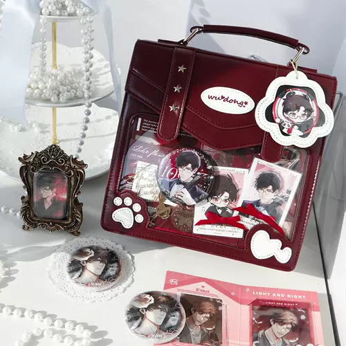 呜咚 Оригинальная универсальная прозрачная сумка через плечо, значок