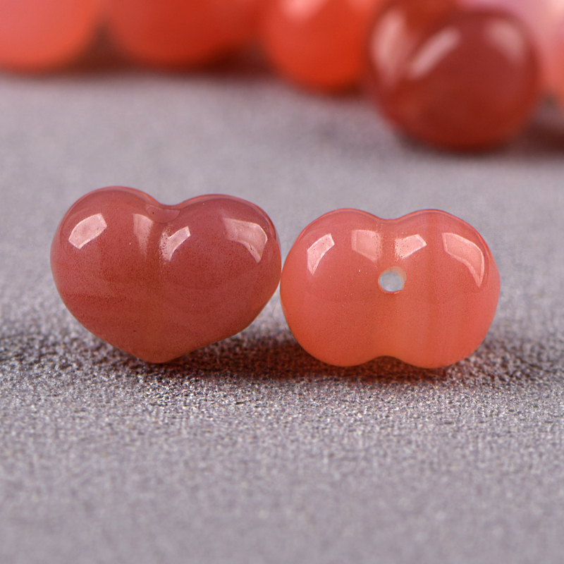 Natural Salt Source Agate Heart-Shaped Peach DIY Beads and Accessories for Handmade Bracelets and Necklaces Natural Salt Source Agate Heart-Shaped Peach DIY Beads and Accessories for Handmade Bracelets and Necklaces
