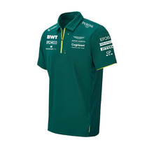New F1 racing suit short-sleeved Aston Martin Racing T-shirt lapel polo shirt mens summer sportswear green