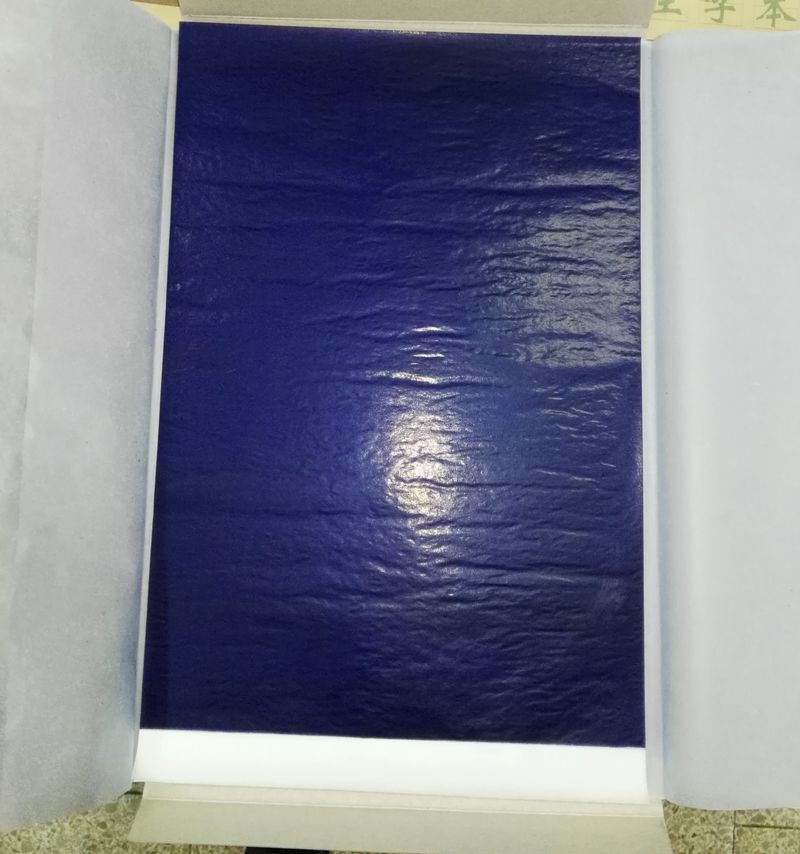 A4 single-sided blue carbon paper 31*20 blue copy paper Transparent printing paper Pad printing paper 80 sheets of blue paper do not dirty hands