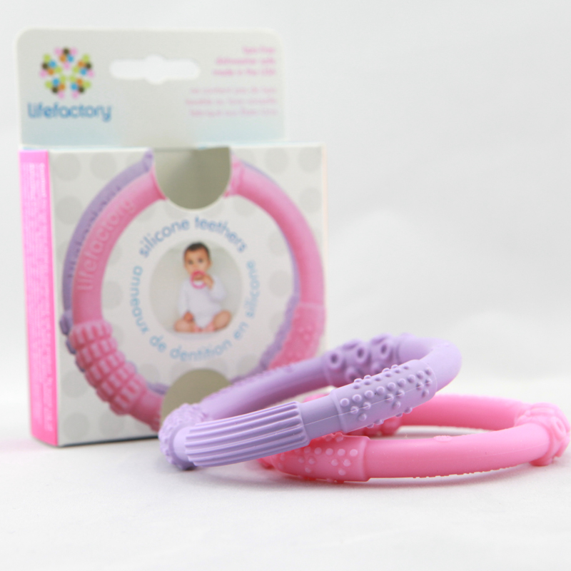 U.S. lifefactory imported full silicone round baby bite device infant molar tooth glue stick