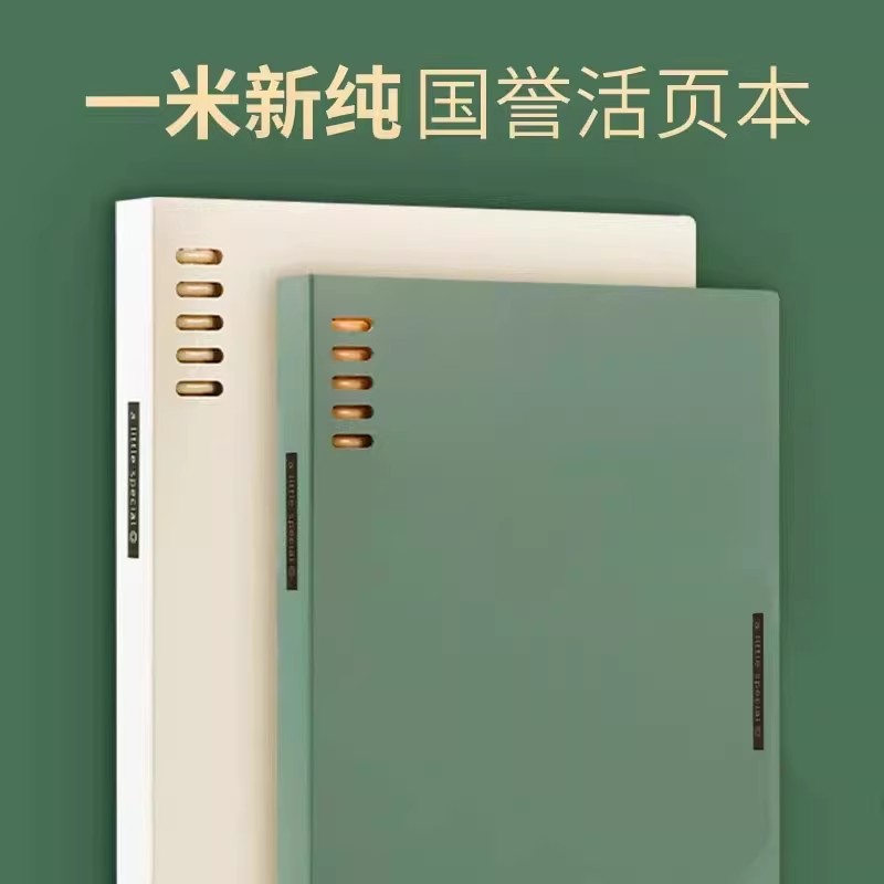 KOKUYO国誉一米新纯系列活页本学生简约B5八孔不硌手可拆卸笔记本