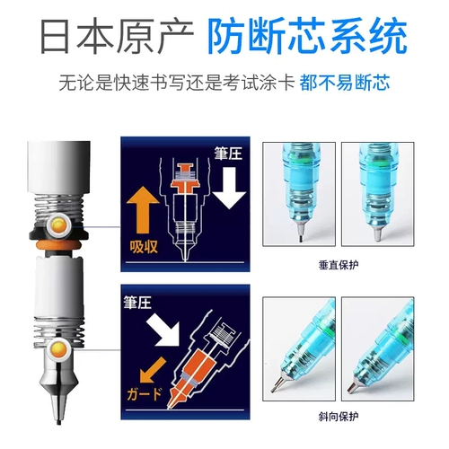 Япония Zebra Zebra Automatic Pencil Ma85 Учащиеся начальных классов используют нелегко для нарушения ядра 0,5 Ограниченная живопись Delguard