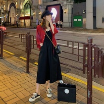 High cold Imperial sister style set female 2019 early autumn temperament Net Red fashion slim size womens dress two pieces