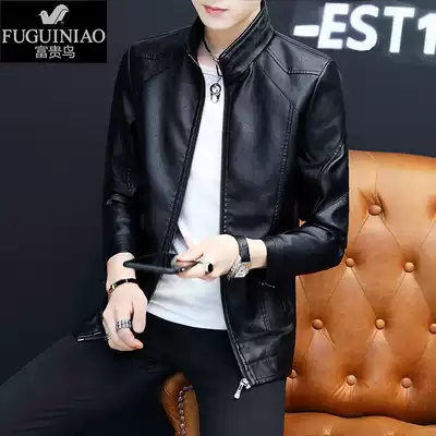 Fugui bird leather men 2021 New Korean trend handsome function spring and autumn men's autumn coat leather jacket