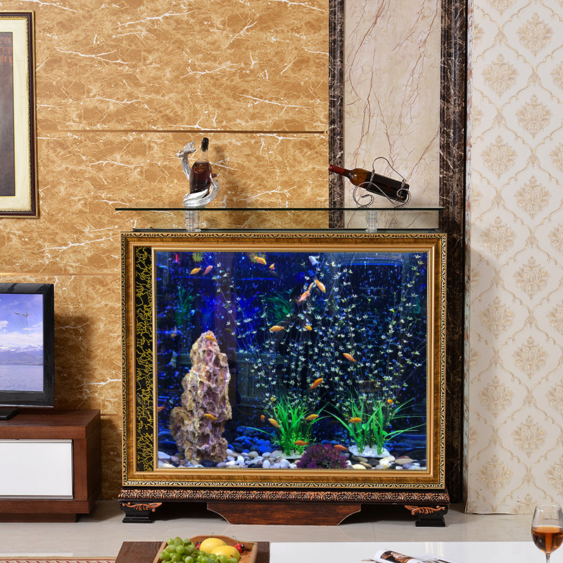 Ostyle Bottom Filter Living Room Home Eco-Free Water Customized Ultra White Glass Medium Large Golden Dragon Fish Tank Aquarium 