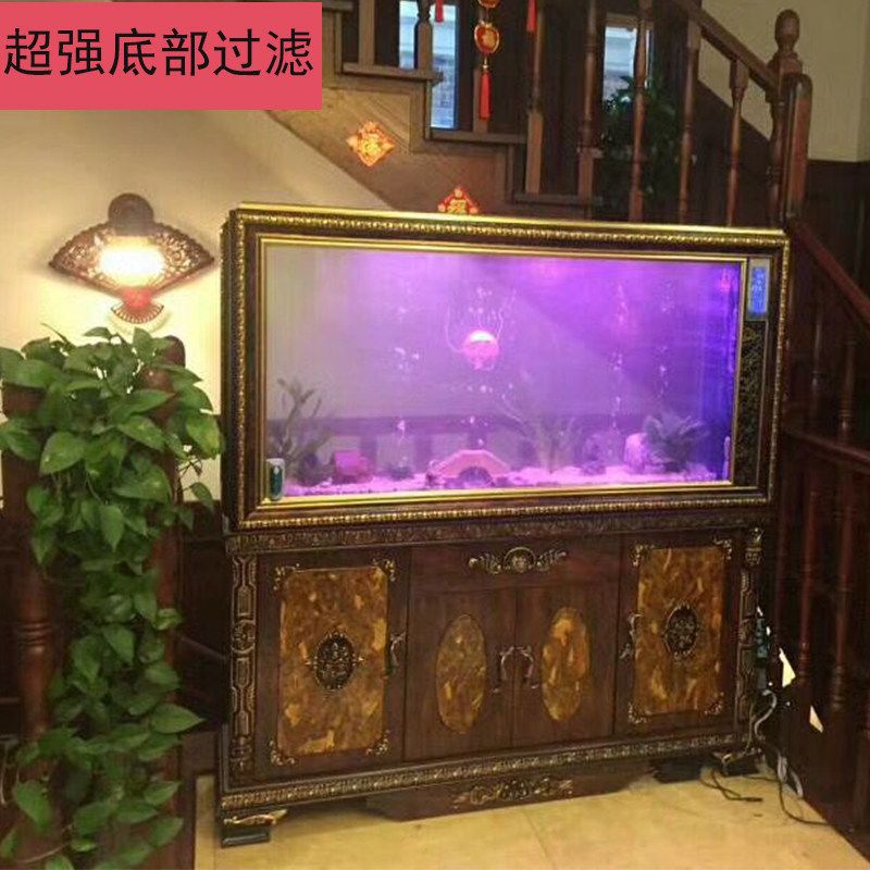 European-style bottom filter golden dragon fish tank aquarium living room household ecological free water change custom ultra-white glass medium and small