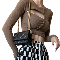 French new design pure lust style hot girl hollow long-sleeved knitted cardigan womens high waist slimming and discreet top