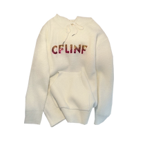 Autumn new gradient chip letter hooded sweater womens loose fashion casual versatile temperament sweater ins