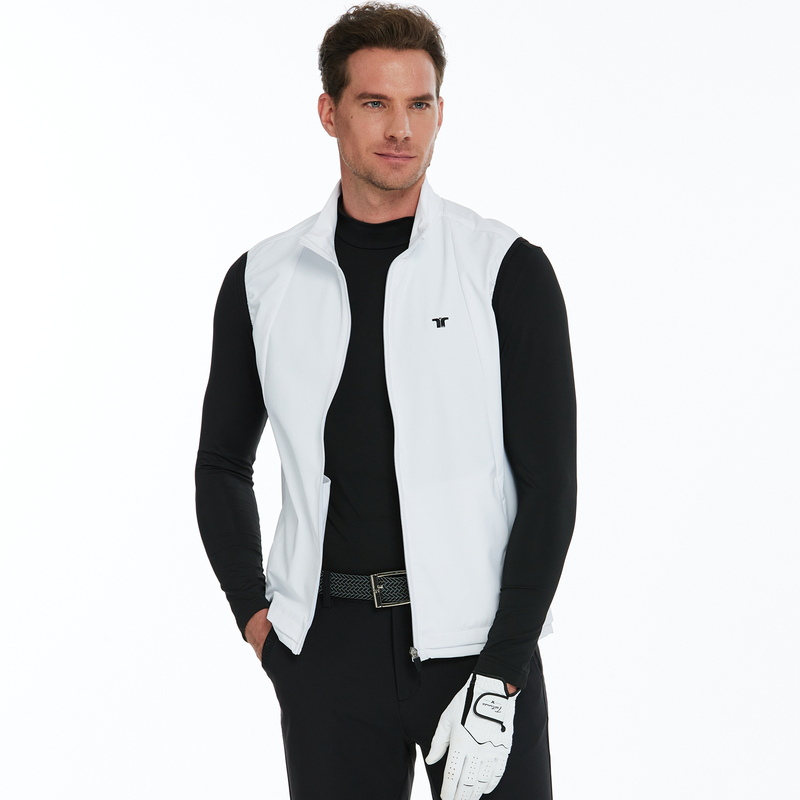 Authentic Golf Vest for Men, Autumn and Winter Warm Sleeveless Vest, Elastic Sports Top, Windproof and Rainproof Men's Vest