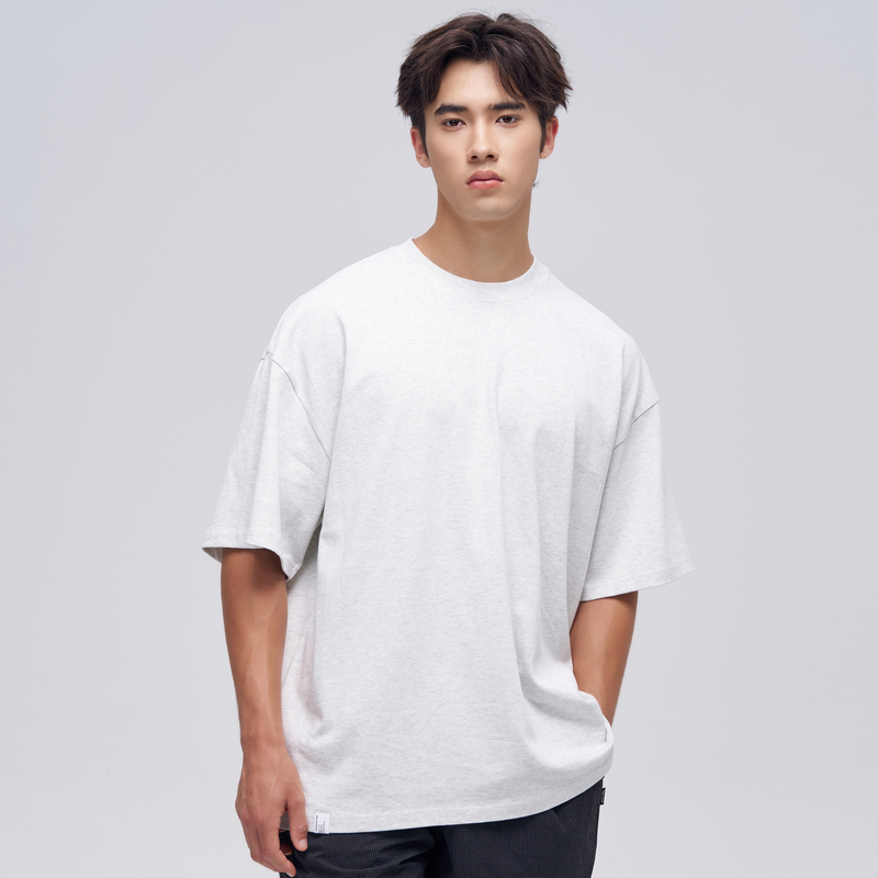 Seedclub White Label (Ice Feeling Pima Cotton) M7 Slightly Wide 7A Grade Antibacterial Supima 335g Short Sleeve T-Shirt for Men