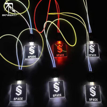 Bar KTVLED luminous work number plates customizable logos battery charging workcard customization