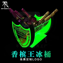 Bar New Luminous Utensil Champagne King Ice Bucket Champagne King LED Acrylic Champagne Royal Wine Holder Champagne