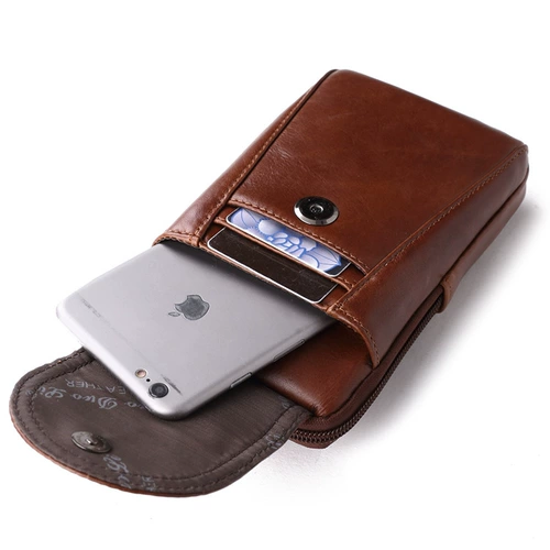 Мобильный телефон, поясная сумка, кожаный износостойкий дорожный ультратонкий ремень для отдыха, из натуральной кожи, воловья кожа