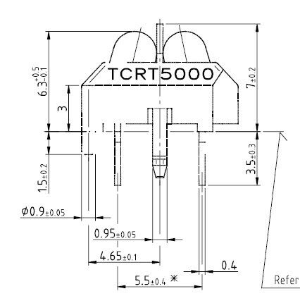 TCRT5000 reflection photoelectric switch VISHAY