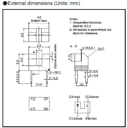 RPI-124 groove photoelectric switch