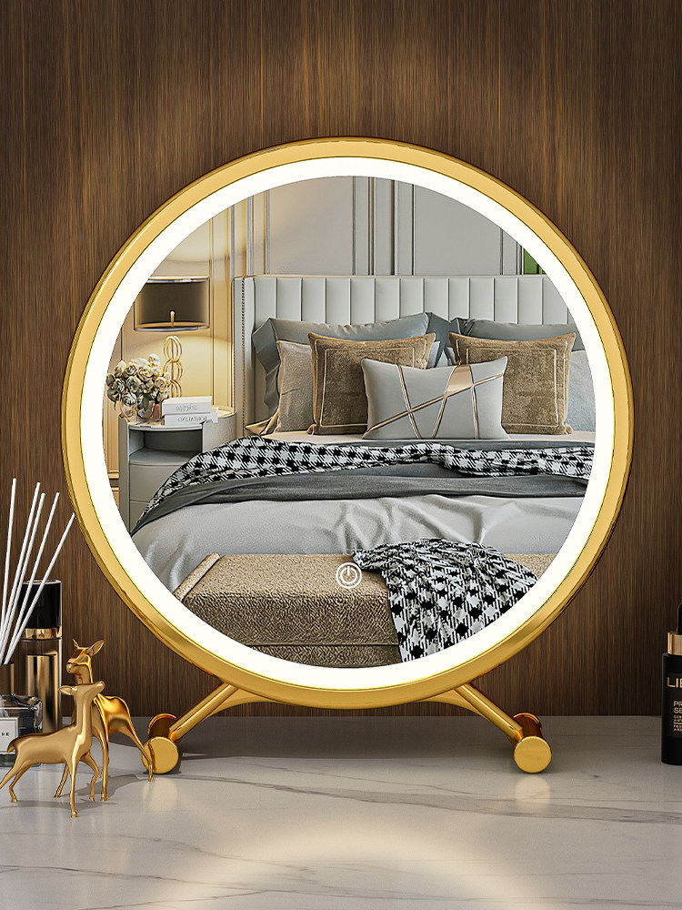 Mirror with light makeup mirror Superior multifunctional network red dresser light luxury desktop student dorm