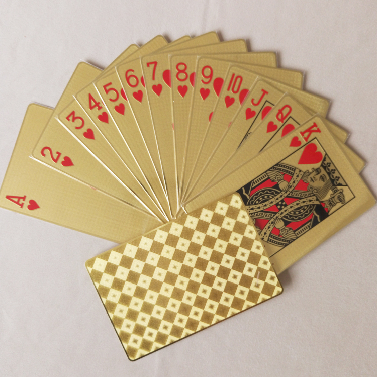 Grammy Native Haute Playing Cards Gold Color Metal Poker Creative Gold Leaf Playing Cards Flying Cards Practice Iron Cards