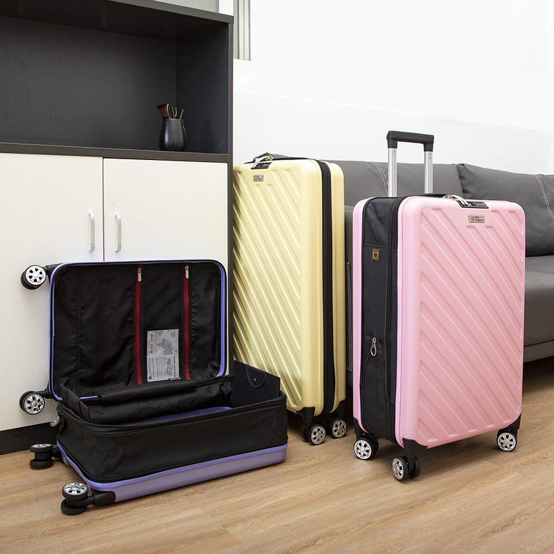 Uitor Foldable Ultra-Thin Expandable Storage Password Suitcase with Zipper, 20 Universal Wheels, Creative New Trolley Case