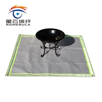 BBQ fire blanket outdoor camping mat floor lawn insulation cloth fireproof cloth fiberglass night warning reflective aluminum foil