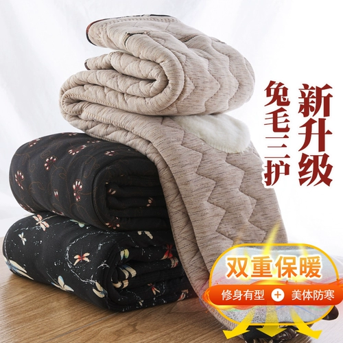 Зимние модные удерживающие тепло утепленные штаны для матери, высокая талия, для среднего возраста