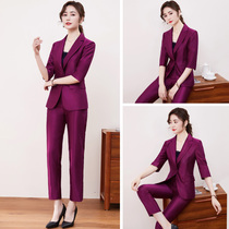Auspicious spring bird 2022 spring and summer suit suit female autumn Korean version fashion high-end professional suit formal dress thin suit