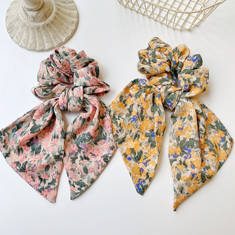 Women's Casual Simple Style Flower Cloth Printing Hair Tie display picture 2