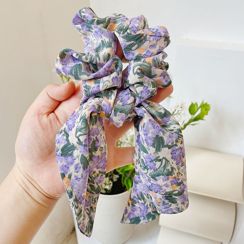 Women's Casual Simple Style Flower Cloth Printing Hair Tie display picture 8