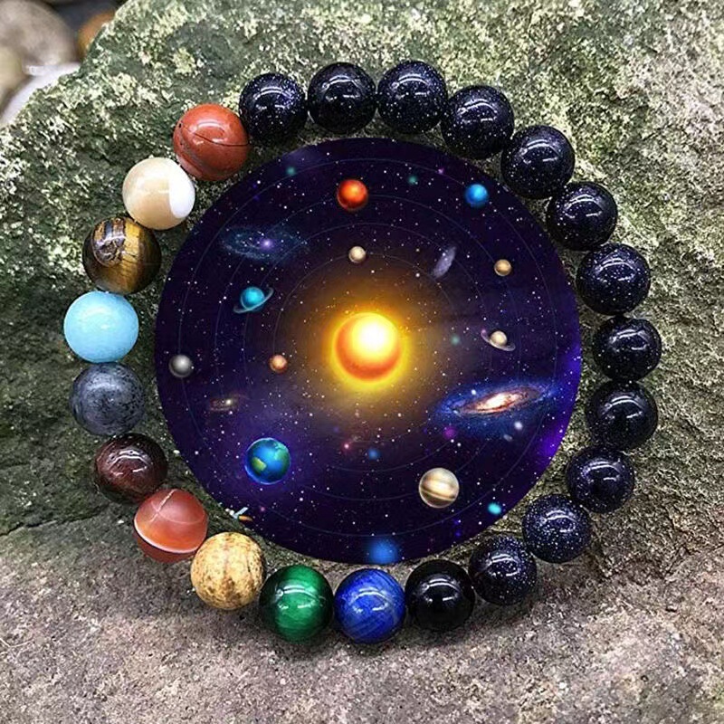 Fashionable Multi-Treasure Bracelet, Solar System Galaxy Bracelet, Cross-Border Popular Protective Bracelet, Starry Sky Bracelet
