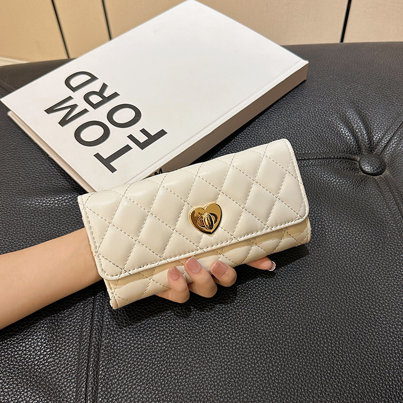 Handbag for Women, Fashionable Mobile Phone Bag, Exquisite Niche Diamond-Patterned Long Wallet, Women's Elegant and High-End Style, Can Hold Coin Purse