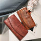 2023 New Wallet Women's Long Clutch Retro Buckle Oil Wax Leather Wallet ຄວາມຈຸຂະຫນາດໃຫຍ່ Multifunctional Women's Wallet Trendy