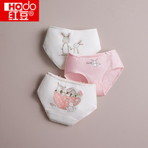 Red bean childrens underwear girl breifs cotton crotch four horns big child 12 baby 15 year old girl boxer shorts