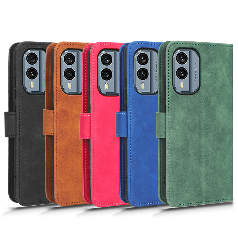 Suitable for Nokia X30 5g Skin-Feel Calfskin Leather Case Mobile Phone Case with Card Slot Anti-Fall Protective Case Suitable for Nokia X30 5g Skin-Feel Calfskin Leather Case Mobile Phone Case with Card Slot Anti-Fall Protective Case