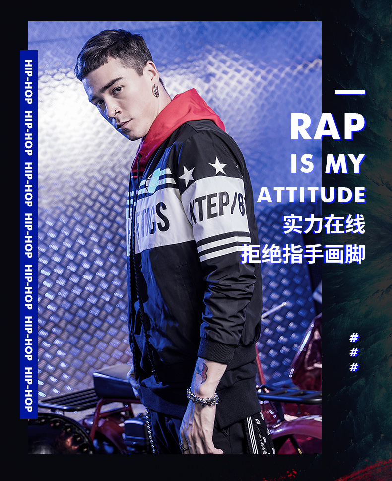 Xteplin cập nhật áo khoác đôi nam 2019 mùa thu mới cho nam cổ áo màu cổ áo thời trang nam - Áo khoác thể thao / áo khoác áo khoác thể thao nam