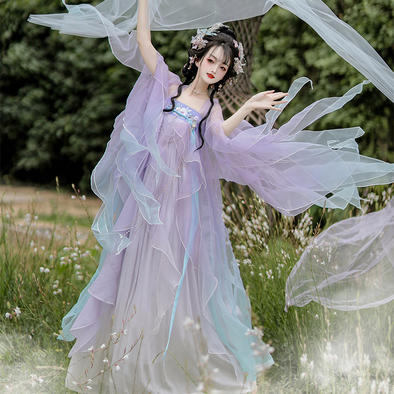 Ziyi's Original Tang-Style Hanfu for Women, 2026 New Spring Model, Chest-Length Skirt with Han Elements, Improved for Everyday Wear, Fairy-Like Ancient Costume