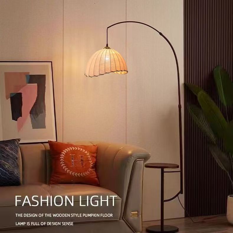 Trendy Floor Lamp Next to Sofa, Living Room Storage with Table, Standing Bedroom Bedside Fishing Bar Table Floor Lamp