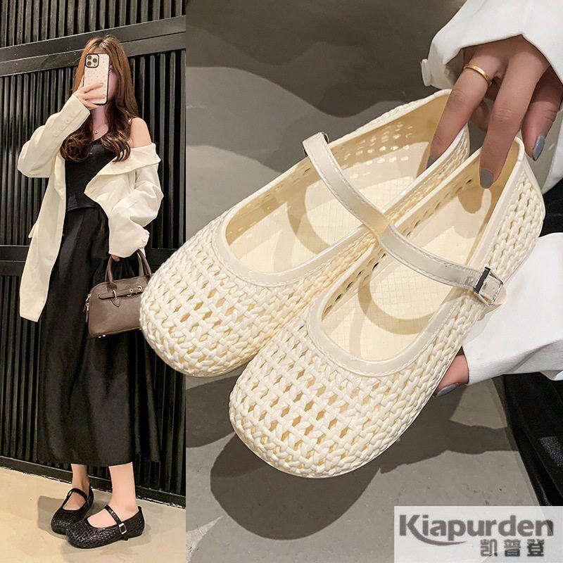 2026 New Style Crystal Shoes Summer Closed-Toe Women's Hollow Soft Plastic Sandals Flat Beach Roman Shoes Jelly Rain Shoes 2026 New Style Crystal Shoes Summer Closed-Toe Women's Hollow Soft Plastic Sandals Flat Beach Roman Shoes Jelly Rain Shoes