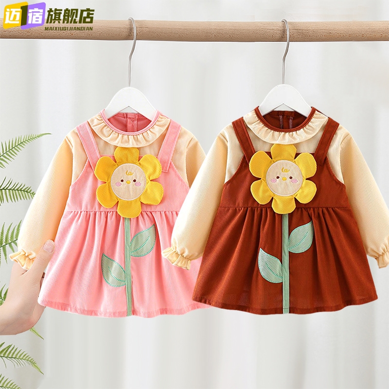 New style baby smock children's apron 2025 smock girl bib baby girl coat children's clothes waterproof rice
