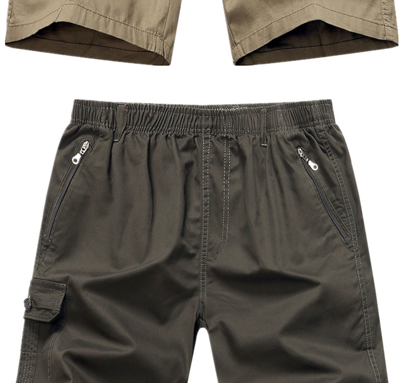 Mùa hè trung niên quần short nam cotton daddy lỏng kích thước lớn trung niên thường năm-quần quần mặc quần quần jean nam hàng hiệu