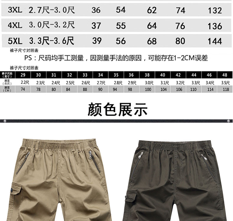 Mùa hè trung niên quần short nam cotton daddy lỏng kích thước lớn trung niên thường năm-quần quần mặc quần quần jean nam hàng hiệu