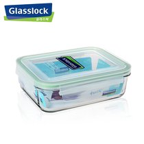Korea GLASSLOCK tempered glass preservation box microwave glass lunch box glass bowl RP533 1000ML