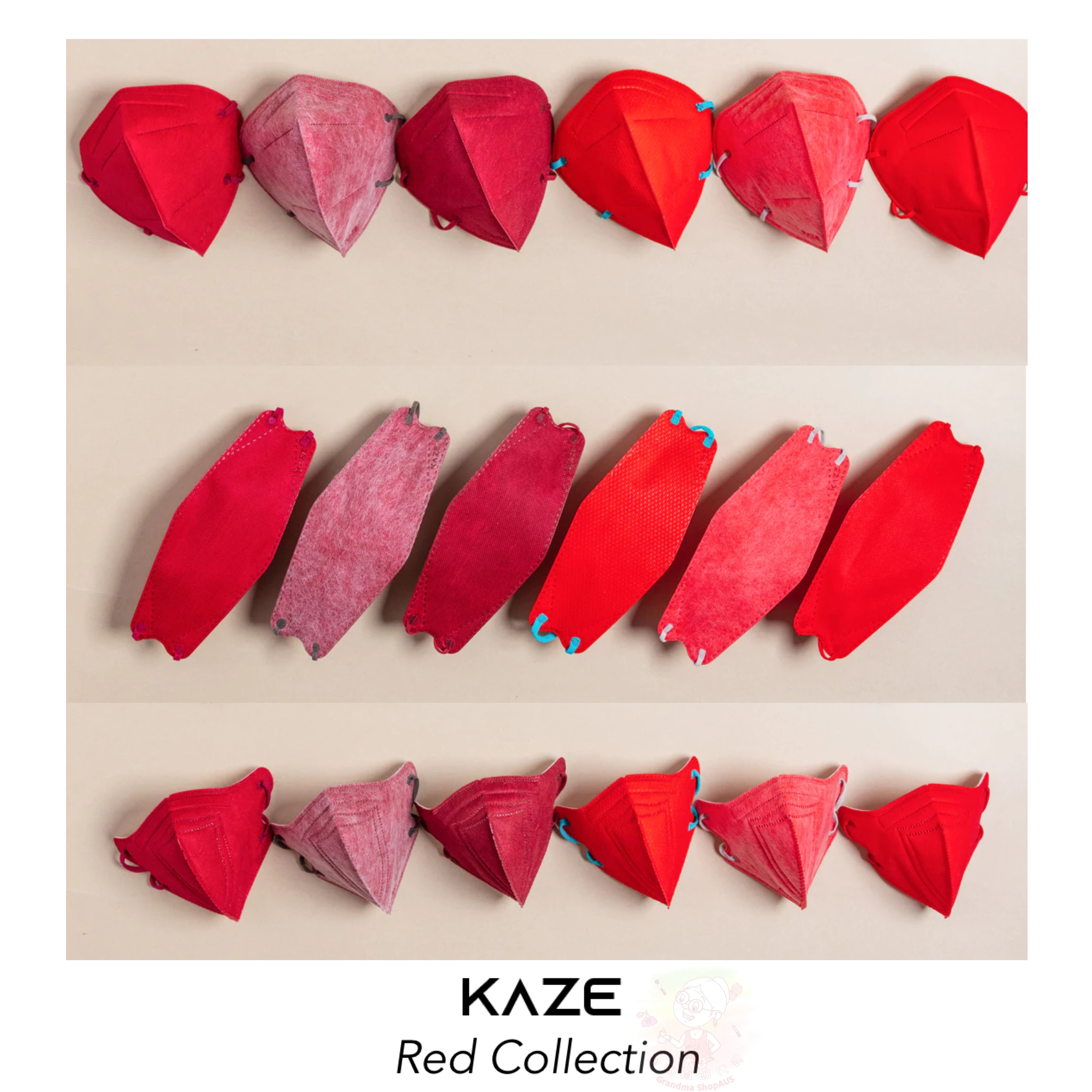 Hong Kong KAZE new color series Red Collection adult three-dimensional mask 6 color independent packaging