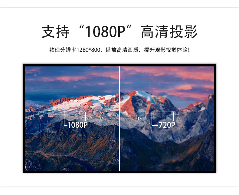 Le Jiada YG660 HD máy chiếu điện thoại di động 3D văn phòng giảng dạy máy chiếu thông minh tại nhà không dây wifi1080P chiếu phòng ngủ Android di động không có màn hình TV 2018 mới